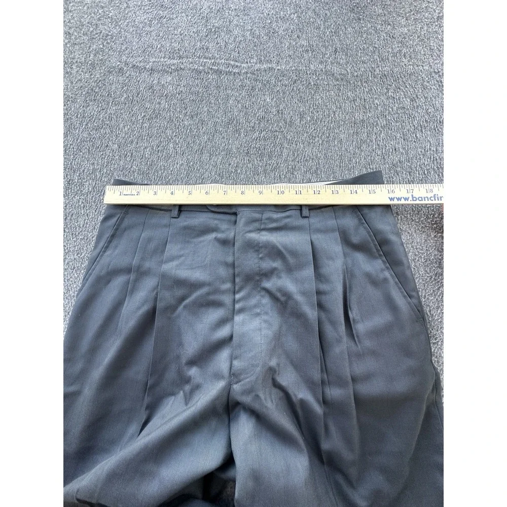 Roberta di Camerino Pants Mens Size 50 Dark Gray Striped Suit Pleated Pockets‎